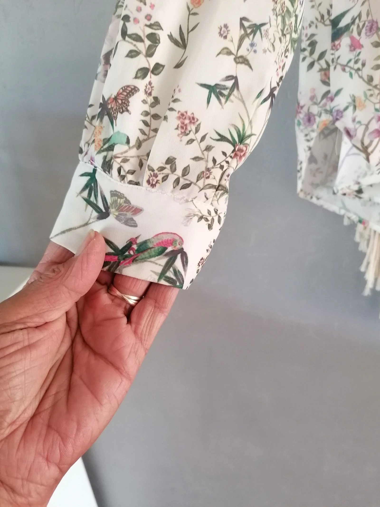 Camisa de manga longa, fluida em poliéster, 38, H&M – photo 4
